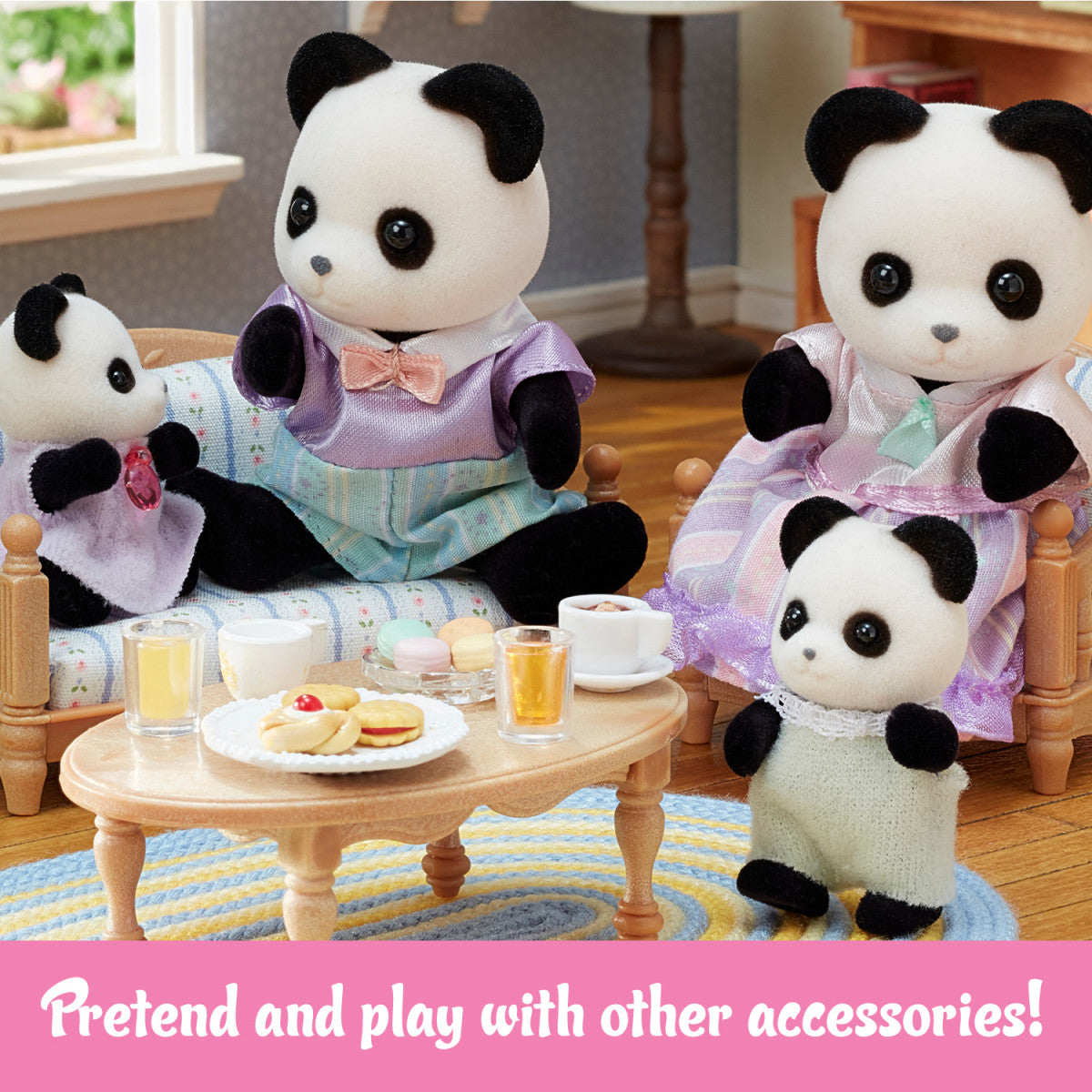 Calico Critter Pookie Panda Family