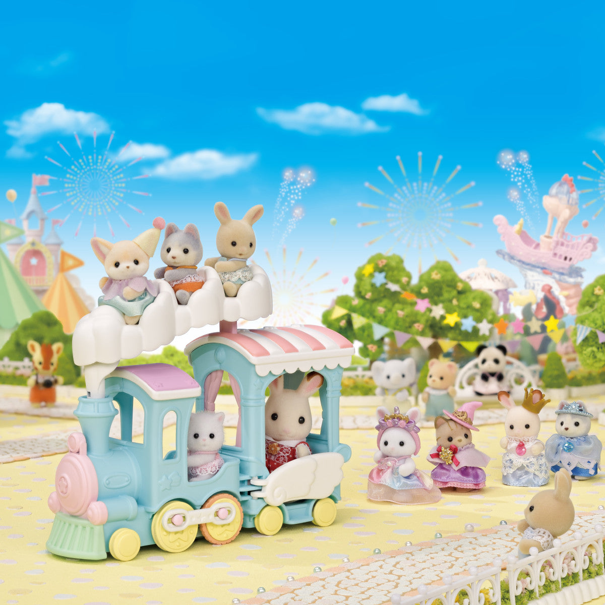 Calico Floating Cloud Rainbow Train