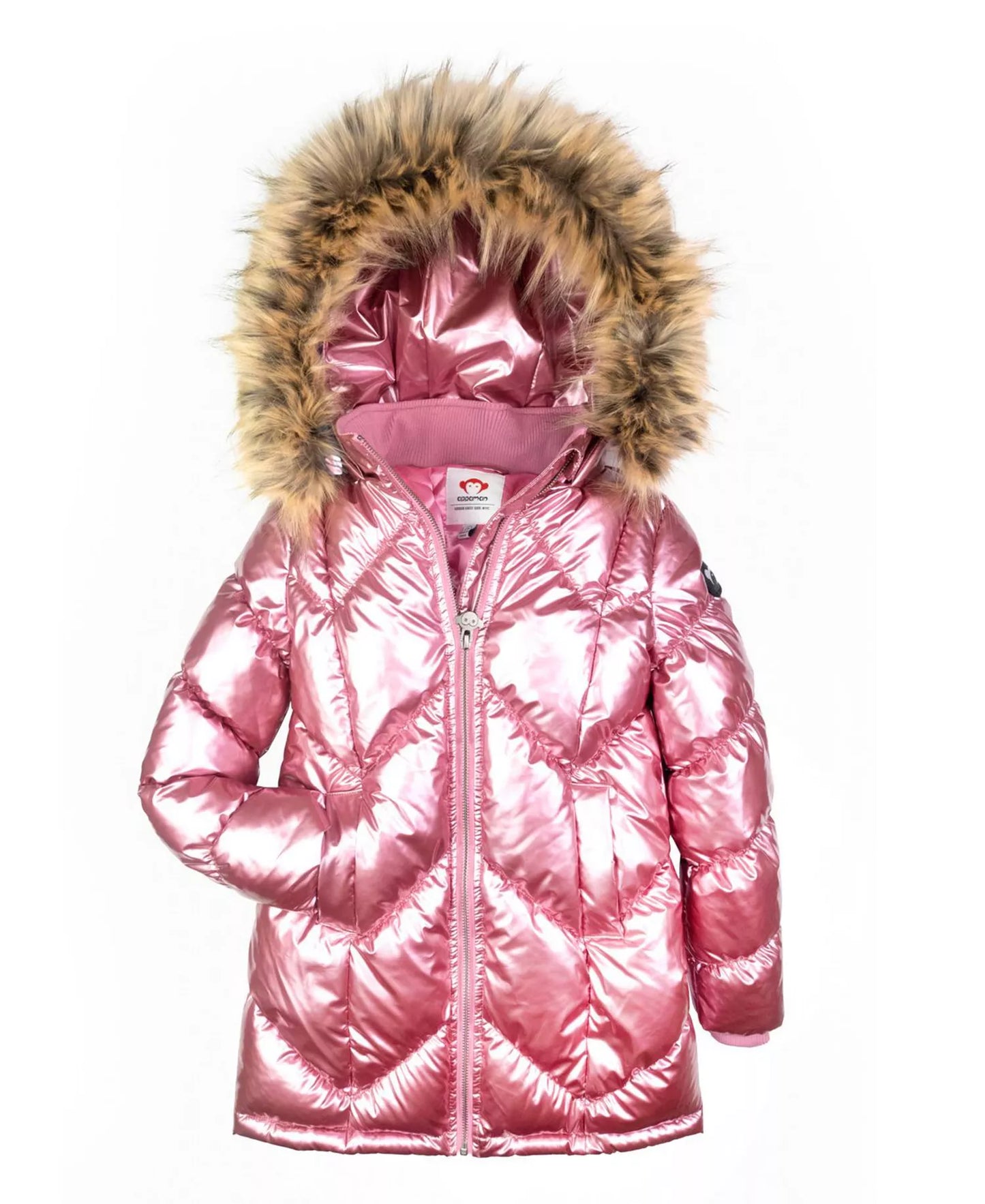 Nova Long Coat-Metallic Pink