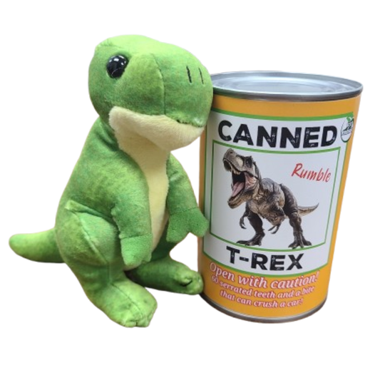 Rumble the Canned T-Rex Dinosaur Plush w/Funny Jokes