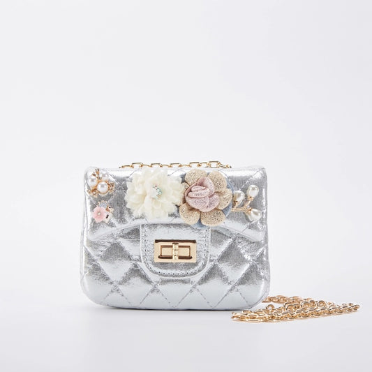 Quilted Purse - Silver