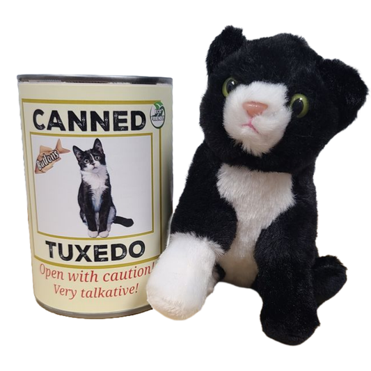 Canned Tuxedo - Rescue Cat - Eco-Friendly and Recycled
