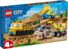 60391 Construction Trucks and Wrecking Ball Crane