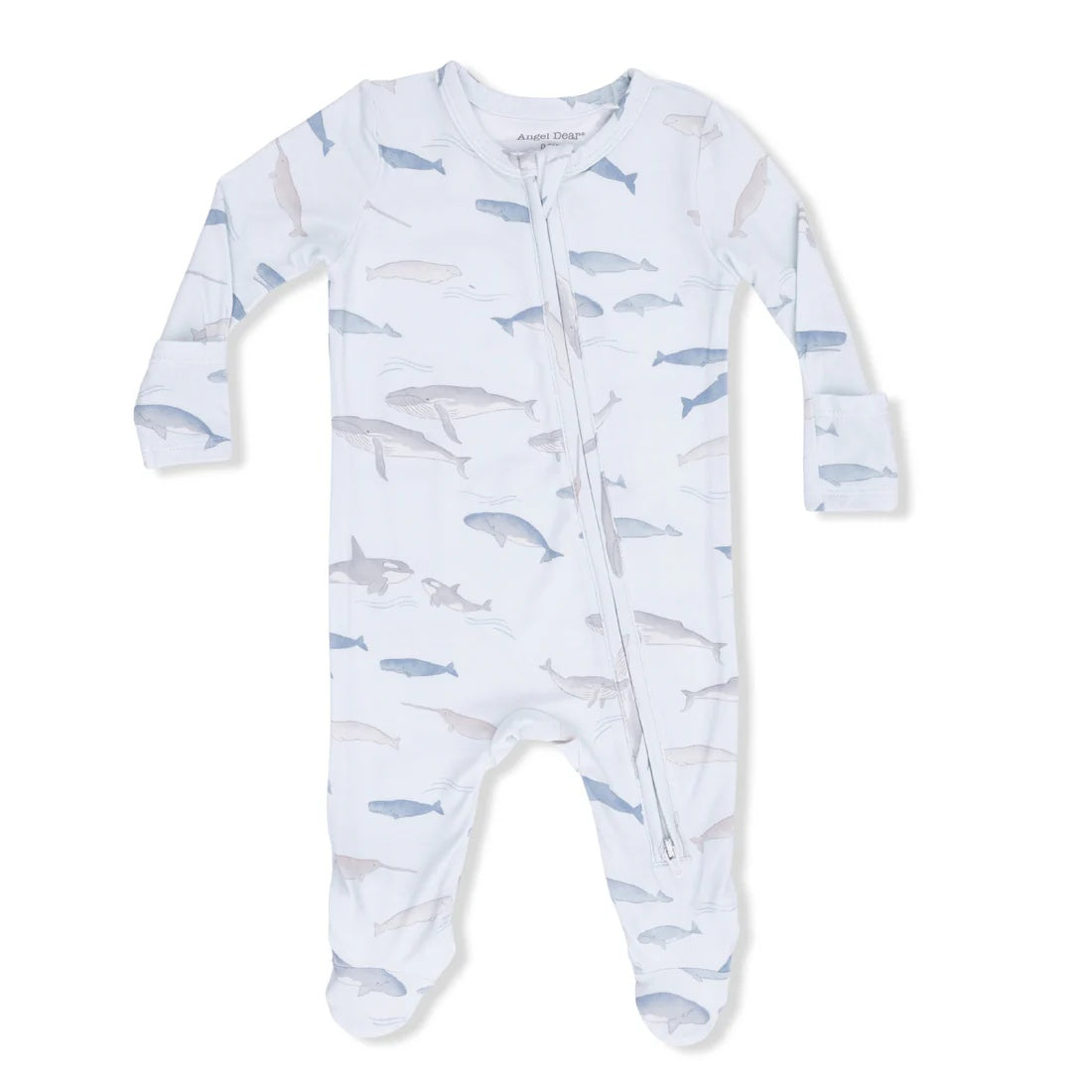 Little Whales Zipper Footie