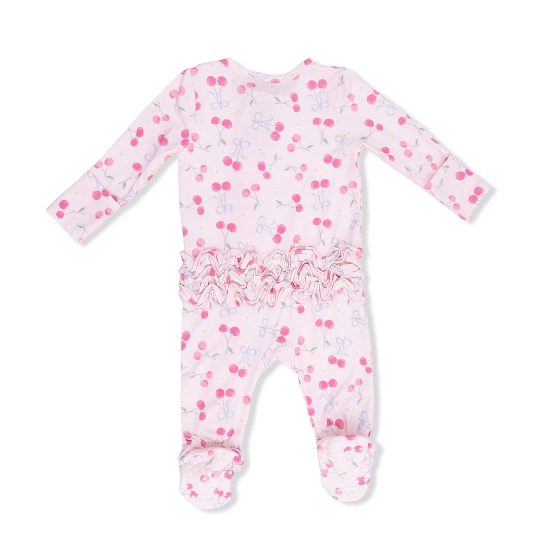 Cherries Zipper Footie