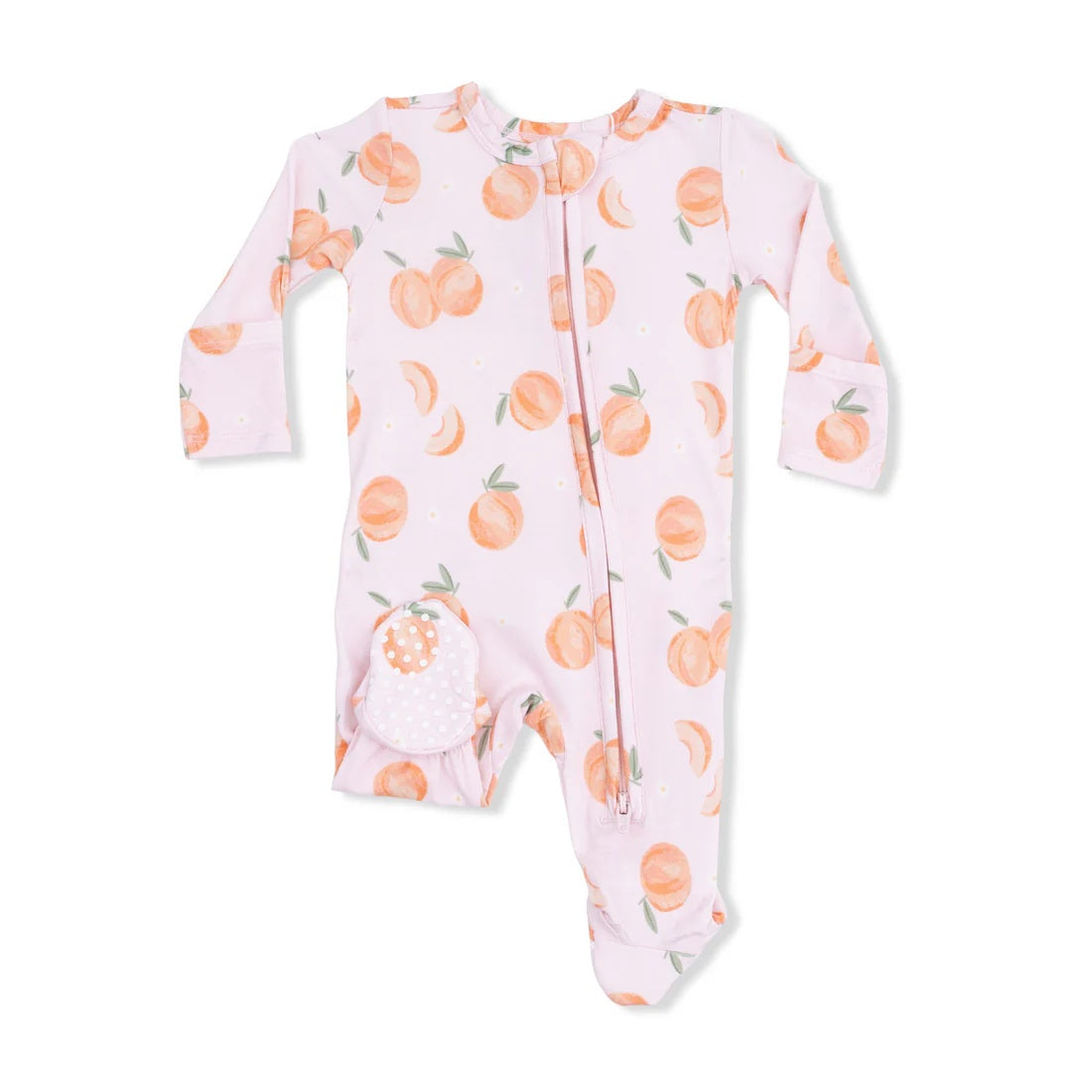 Sweet Peach Zipper Footie