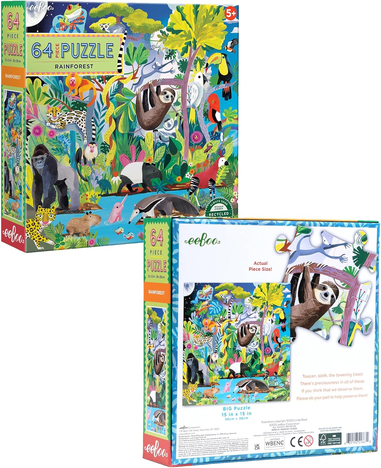 Rainforest 64 Piece Puzzle
