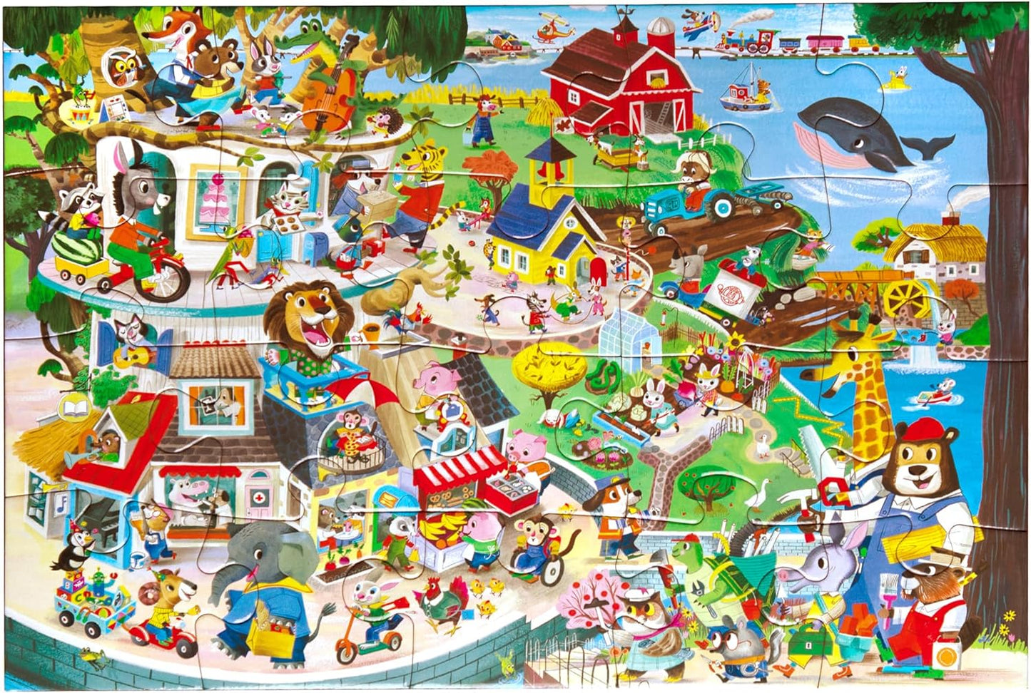 Animals in Town 20 Piece Puzzle