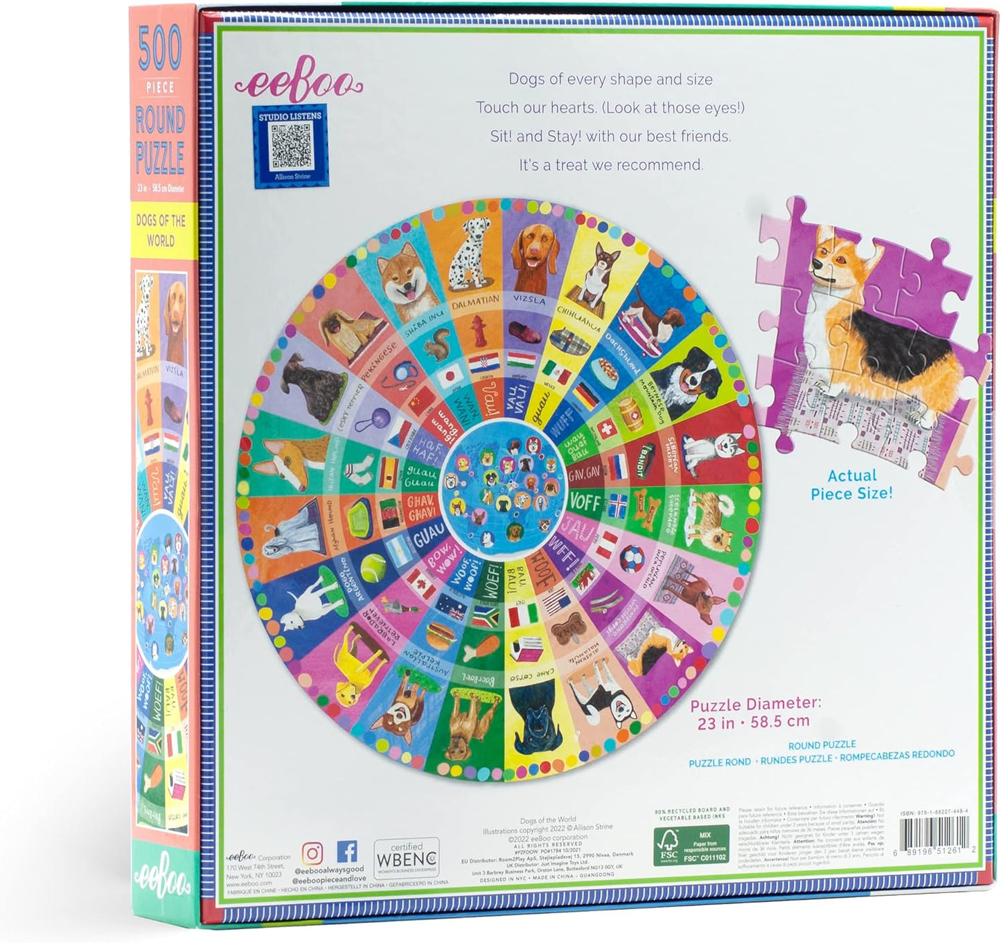 Dogs of the World 500 Piece Puzzle
