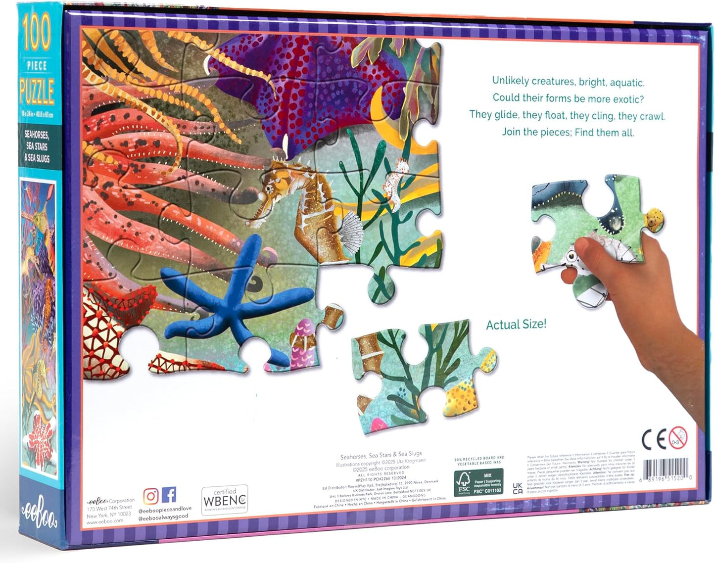 Seahorses, Sea Stars & Sea Slugs 100 Pc Puzzle