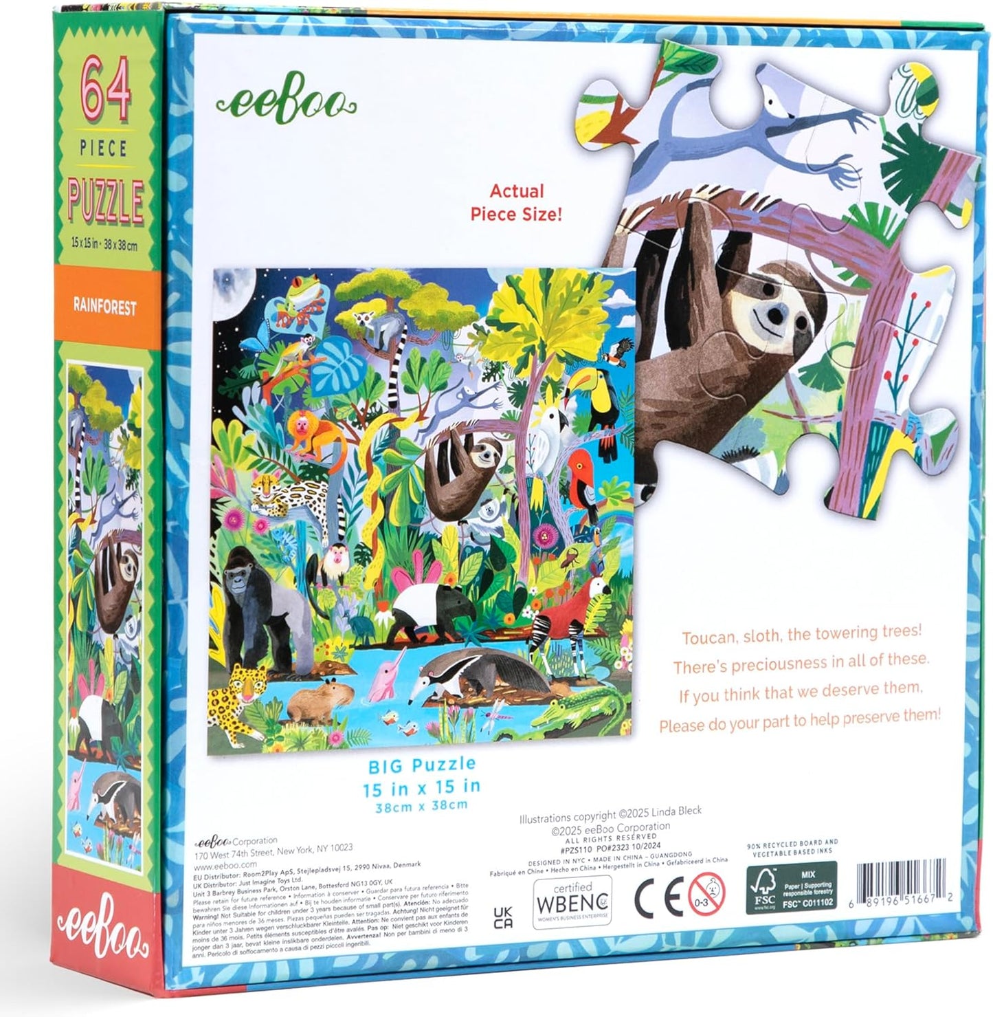 Rainforest 64 Piece Puzzle