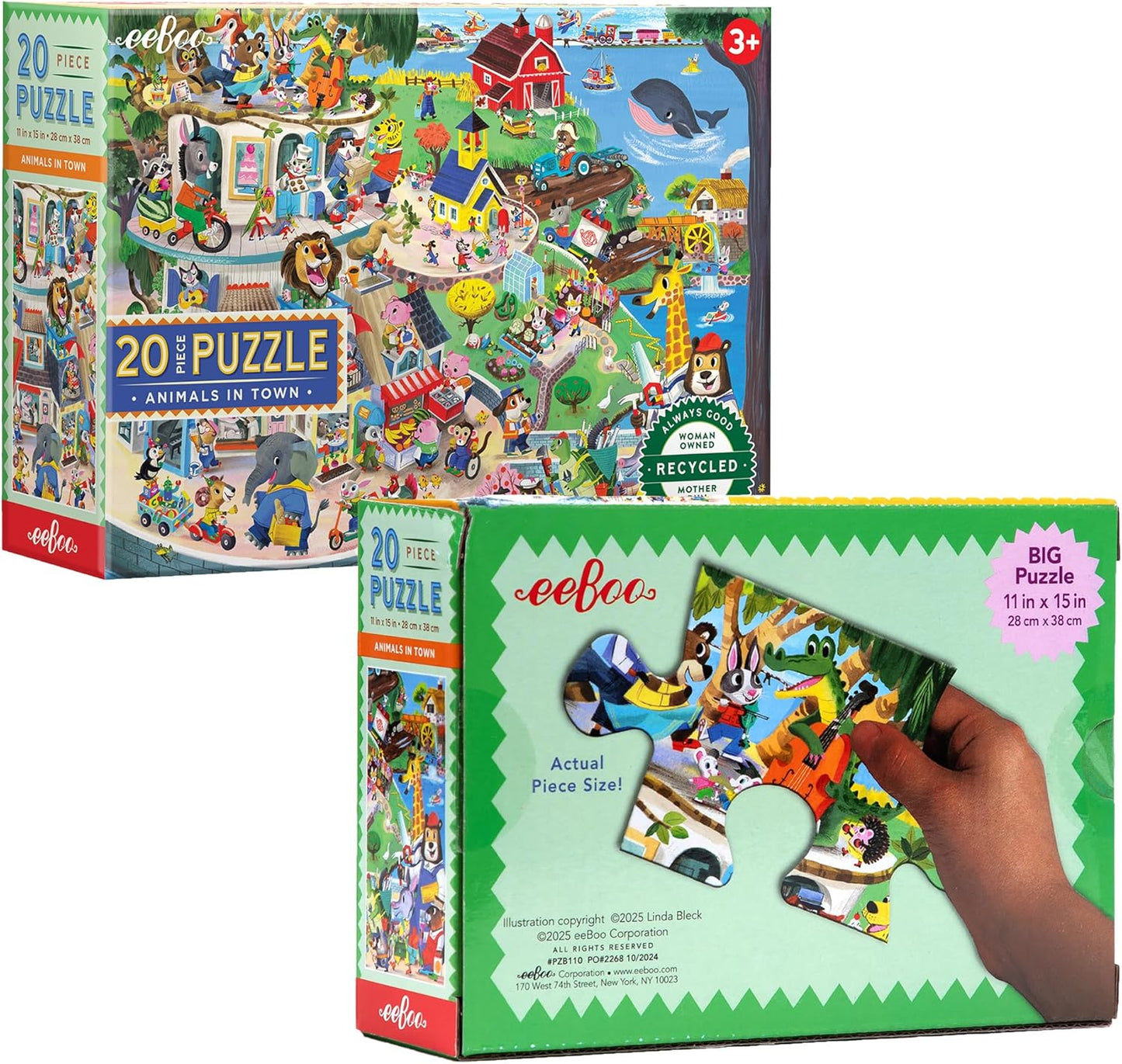 Animals in Town 20 Piece Puzzle