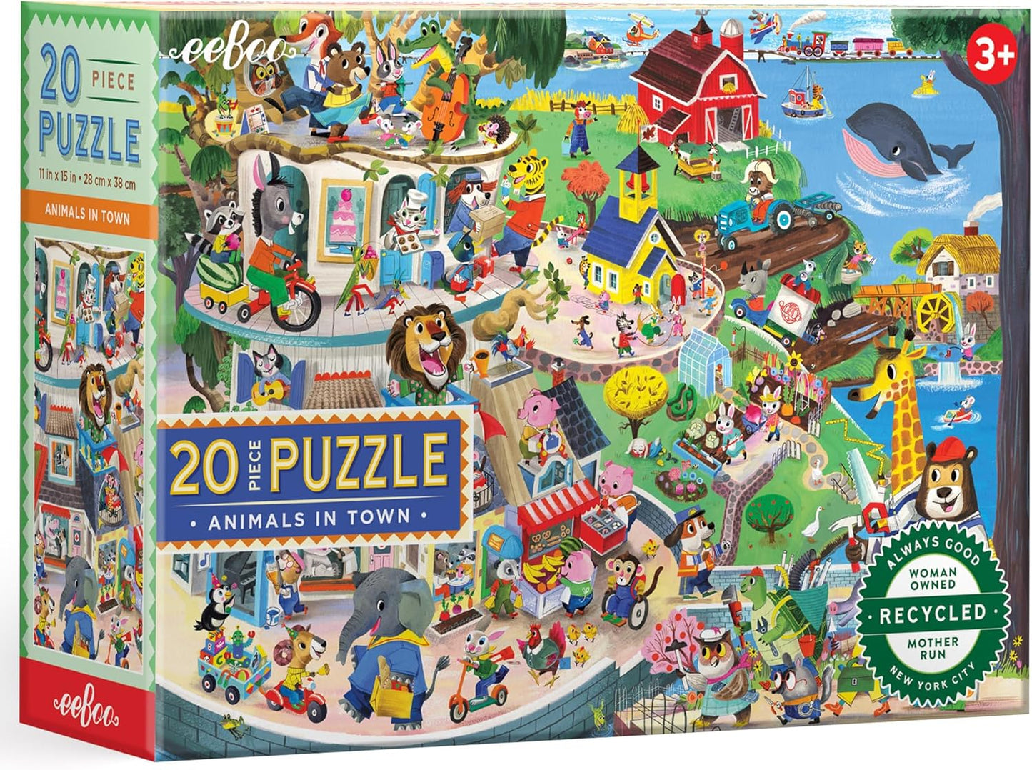 Animals in Town 20 Piece Puzzle