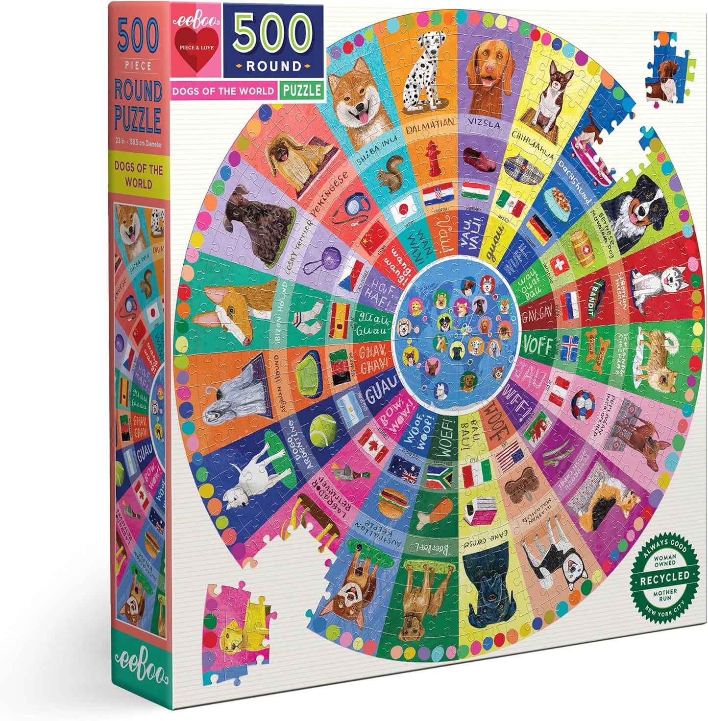 Dogs of the World 500 Piece Puzzle