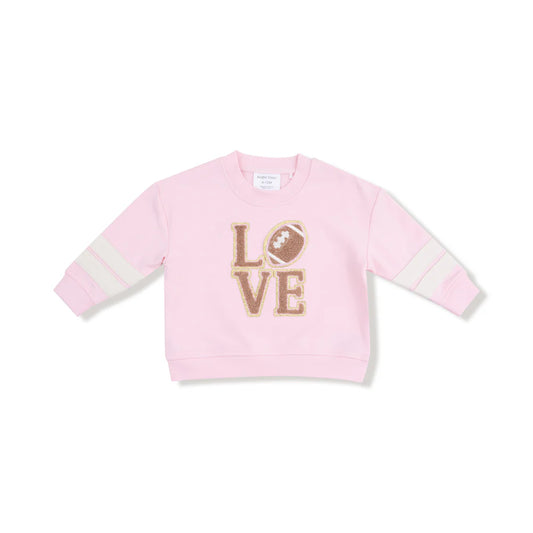 Pink Varsity Cozy Drop Sleeve Sweatshirt