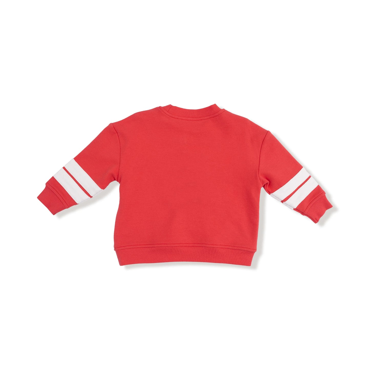 Red Varsity Drop Sleeve Sweatshirt