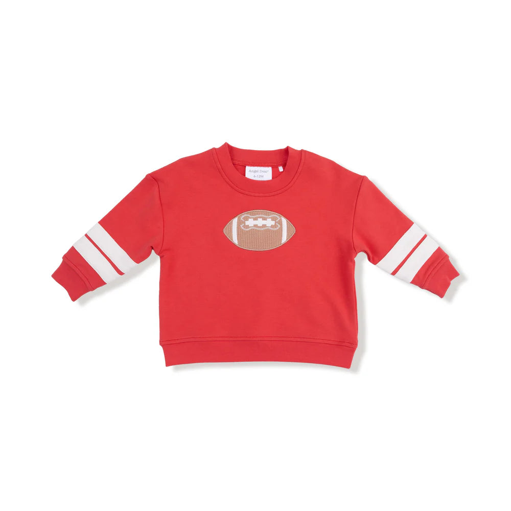 Red Varsity Drop Sleeve Sweatshirt