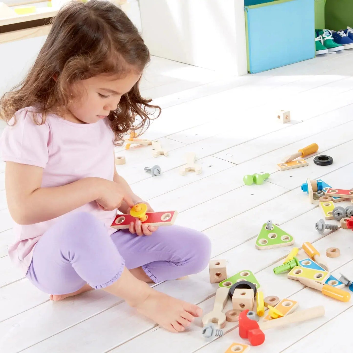 Fix It Kid's Wooden Tool Box and Accessory Play Set