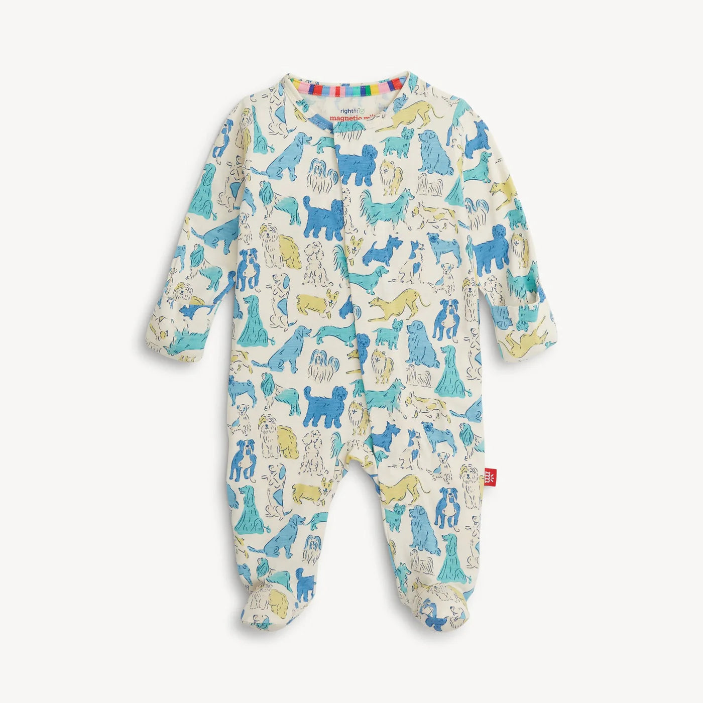 Paw-ty Blue Magnetic RightFit™ Footie