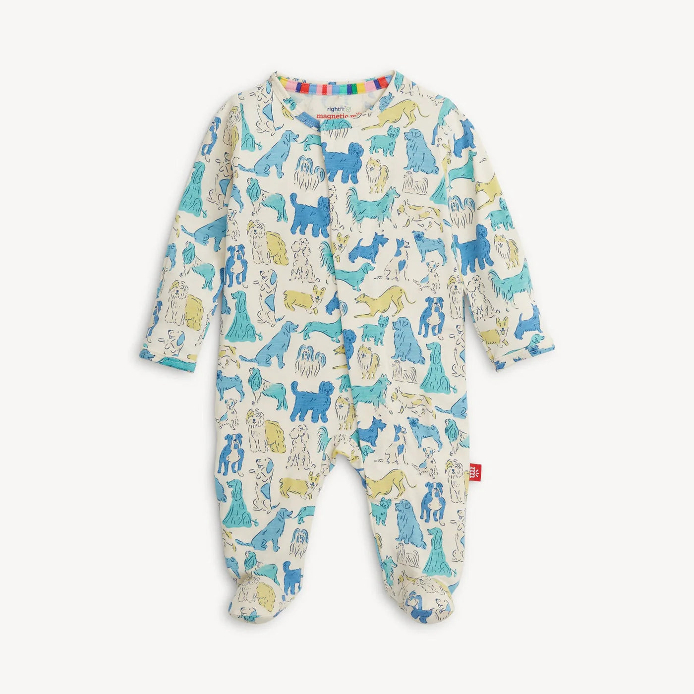 Paw-ty Blue Magnetic RightFit™ Footie
