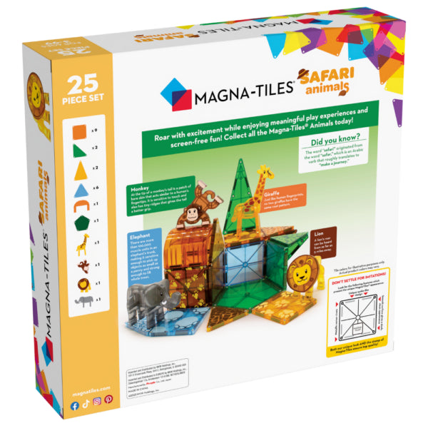 Magna-Tiles Safari Animals 25-Piece Set