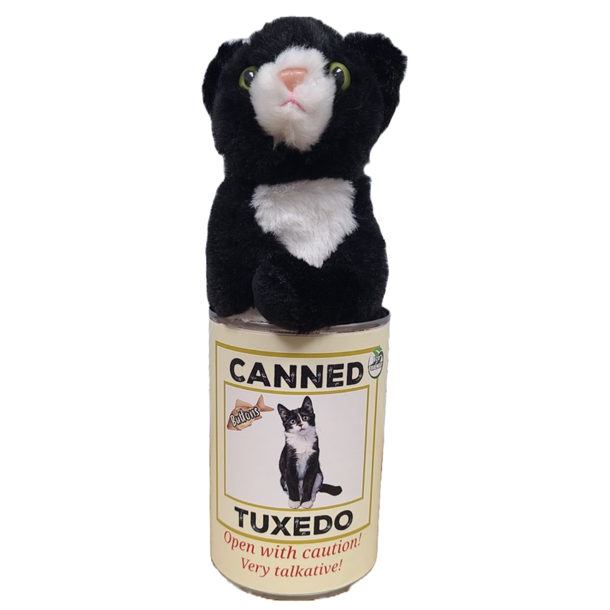 Canned Tuxedo - Rescue Cat - Eco-Friendly and Recycled