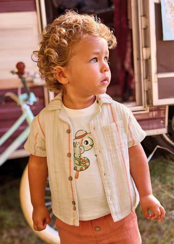 1113 Button-Down/Shorts SET