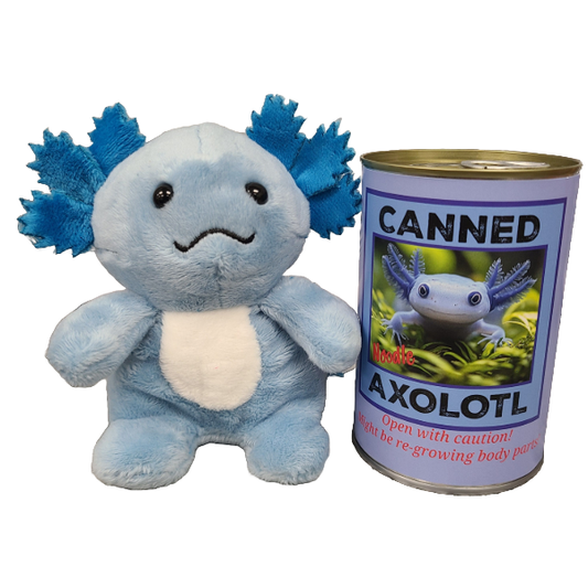 Canned Blue Axolotl Stuffed Animal Plush