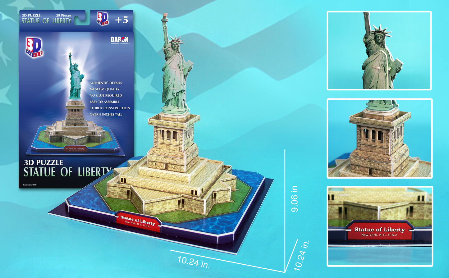 STATUE OF LIBERTY 3D PUZZLE 39 PIECES CF080H