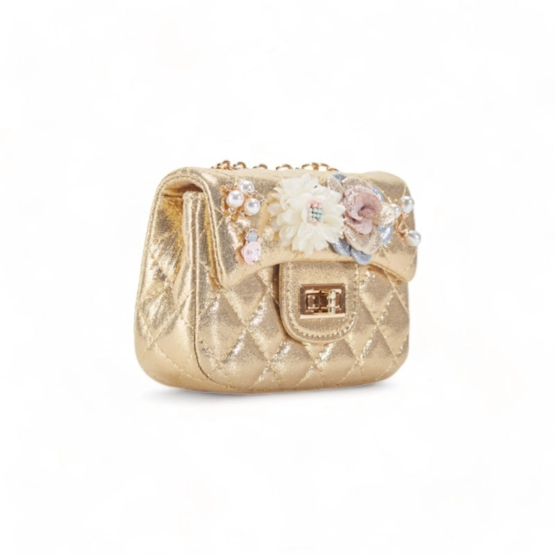 Quilted Purse - Gold