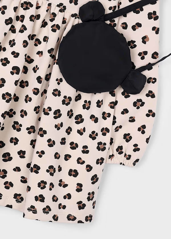 4926 Leopard Print Dress w Purse