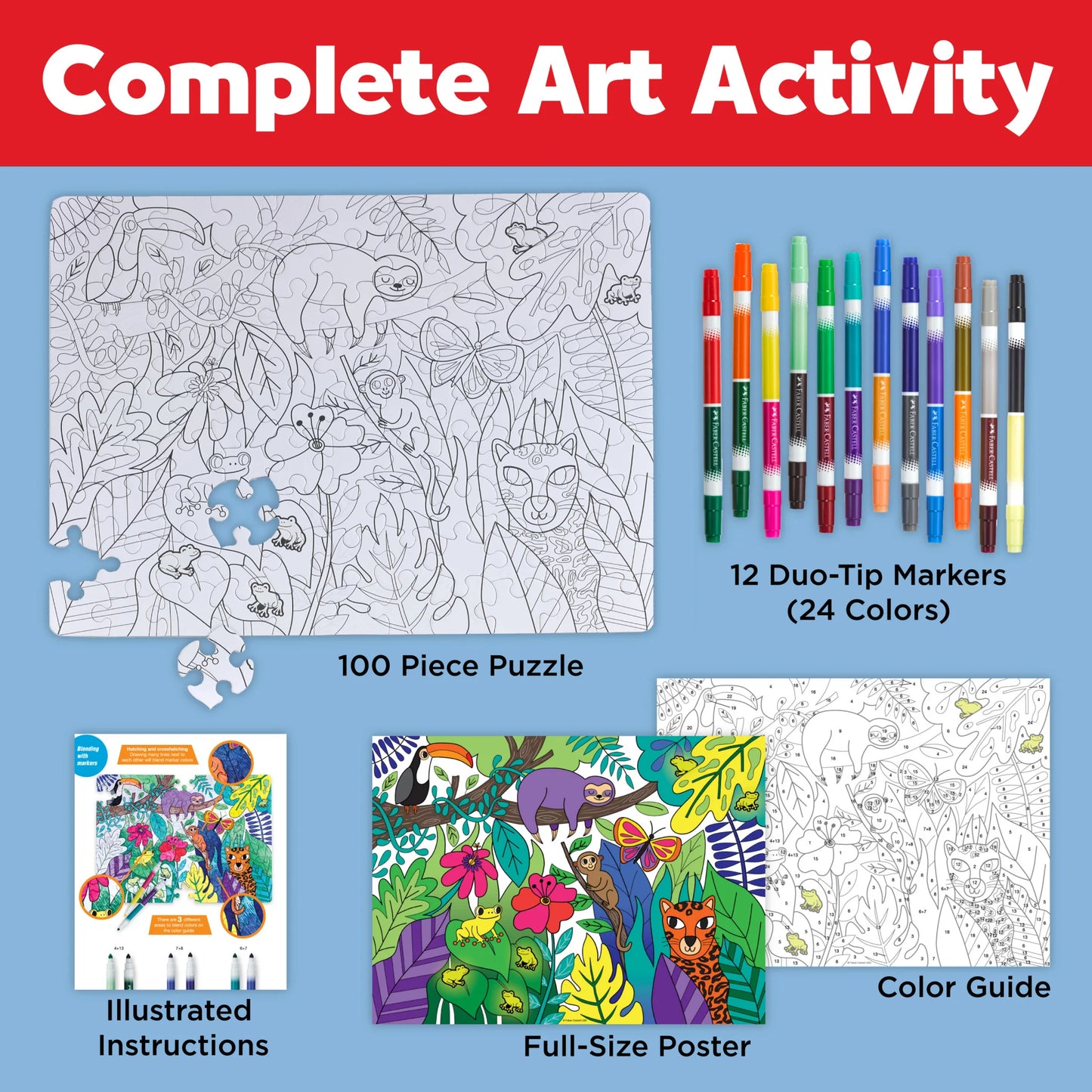 Color By Number Puzzle Jungle