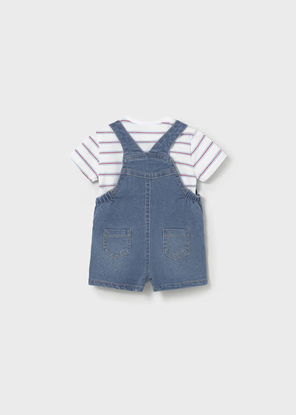 1623 Denim Romper SET