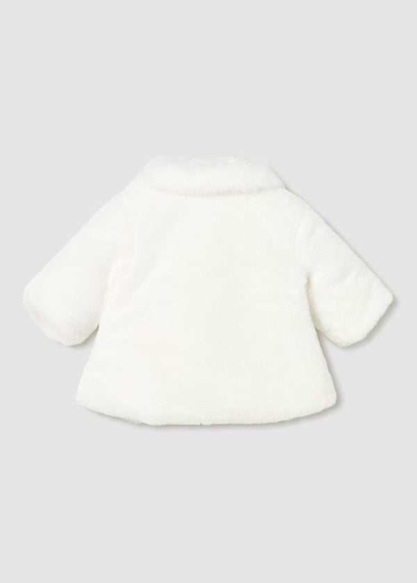 2402 Natural Faux Fur Coat