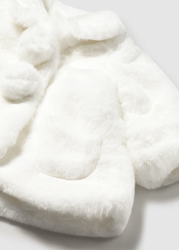 2402 Natural Faux Fur Coat