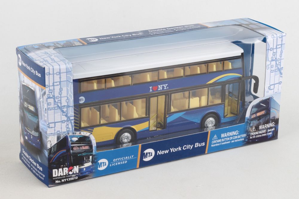 NY135610 MTA DOUBLE DECKER BUS W/ LIGHT & SOUND