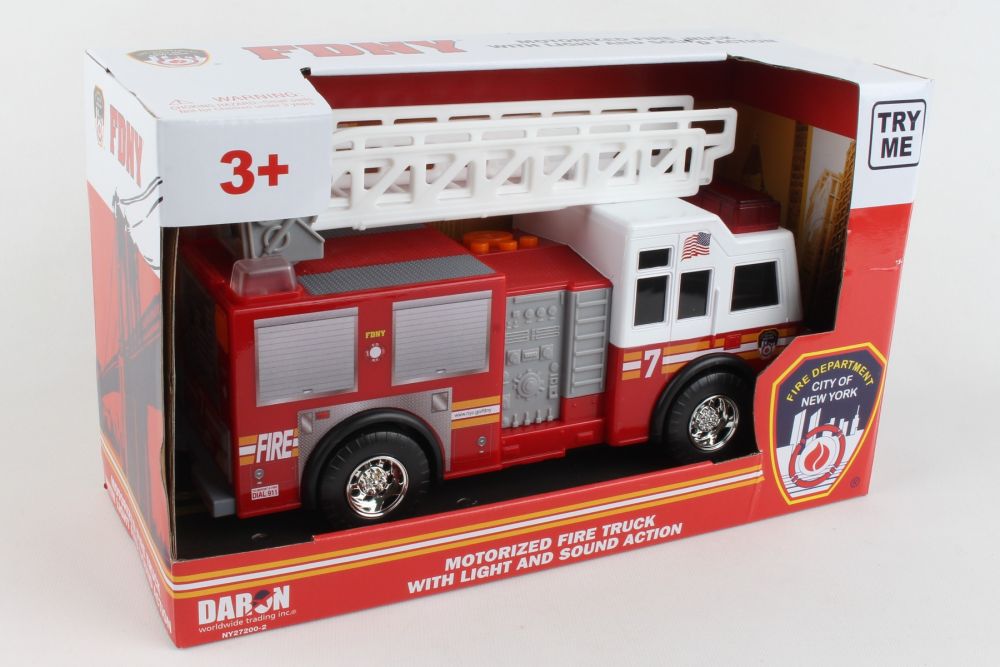 NY27200-2 FDNY MOTORIZED LADDER TRUCK WITH LIGHTS & SOUND