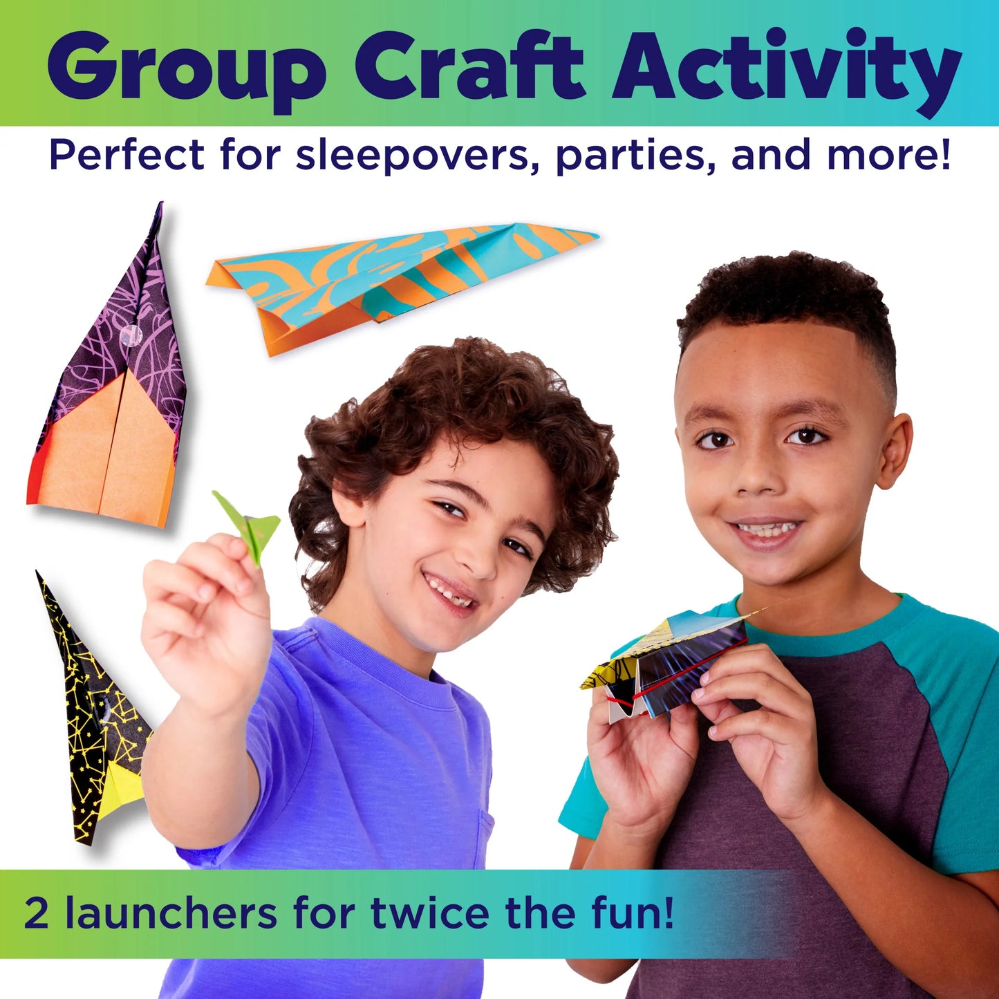 Stunt Squadron Neon Glow Paper Airplane