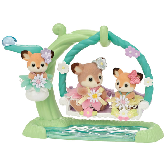 Calico Critters: Deer Babies Floral Swing Set