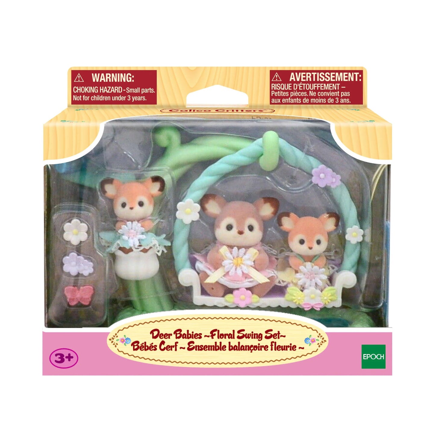 Calico Critters: Deer Babies Floral Swing Set
