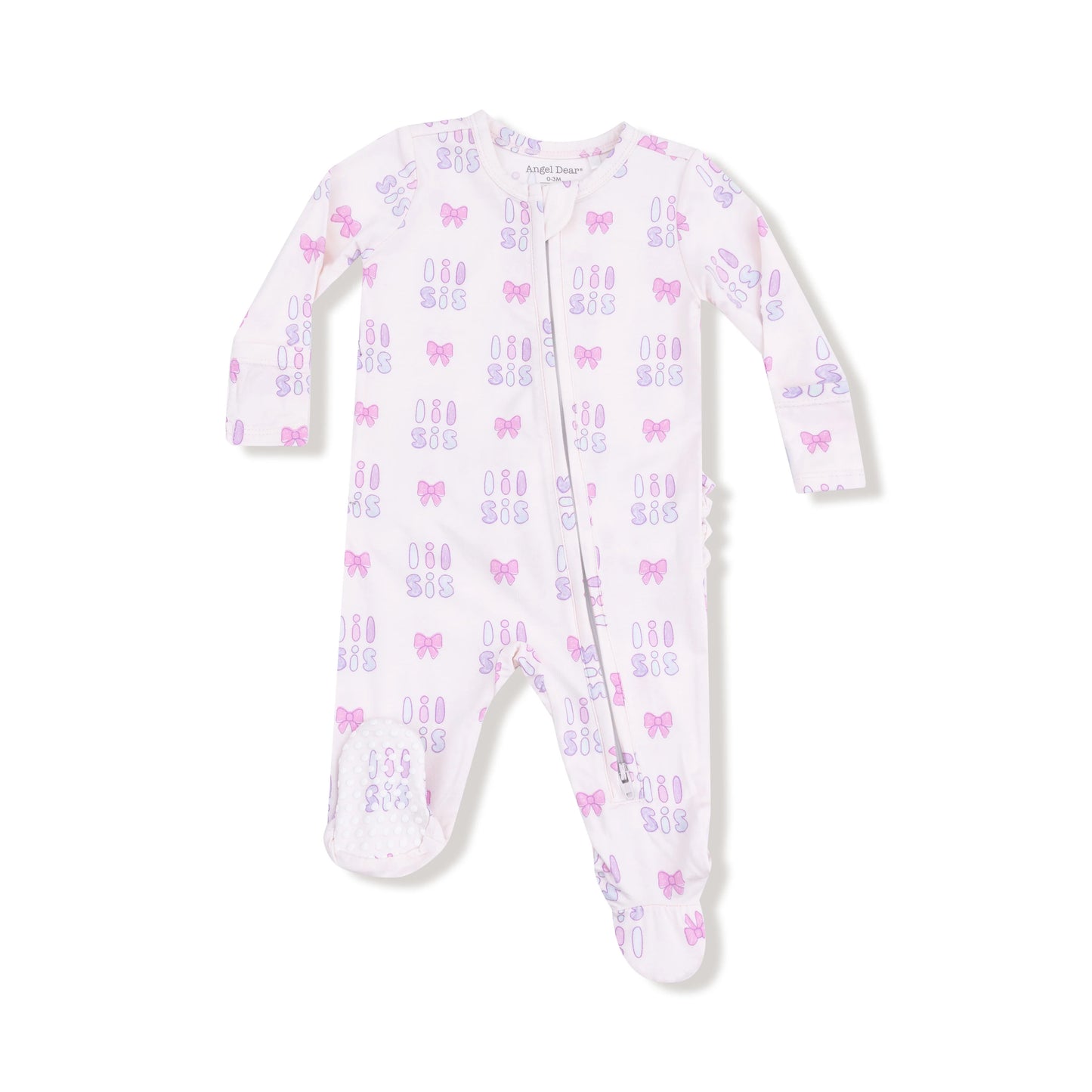 Lil Sis Ruffle Back Zipper Footie