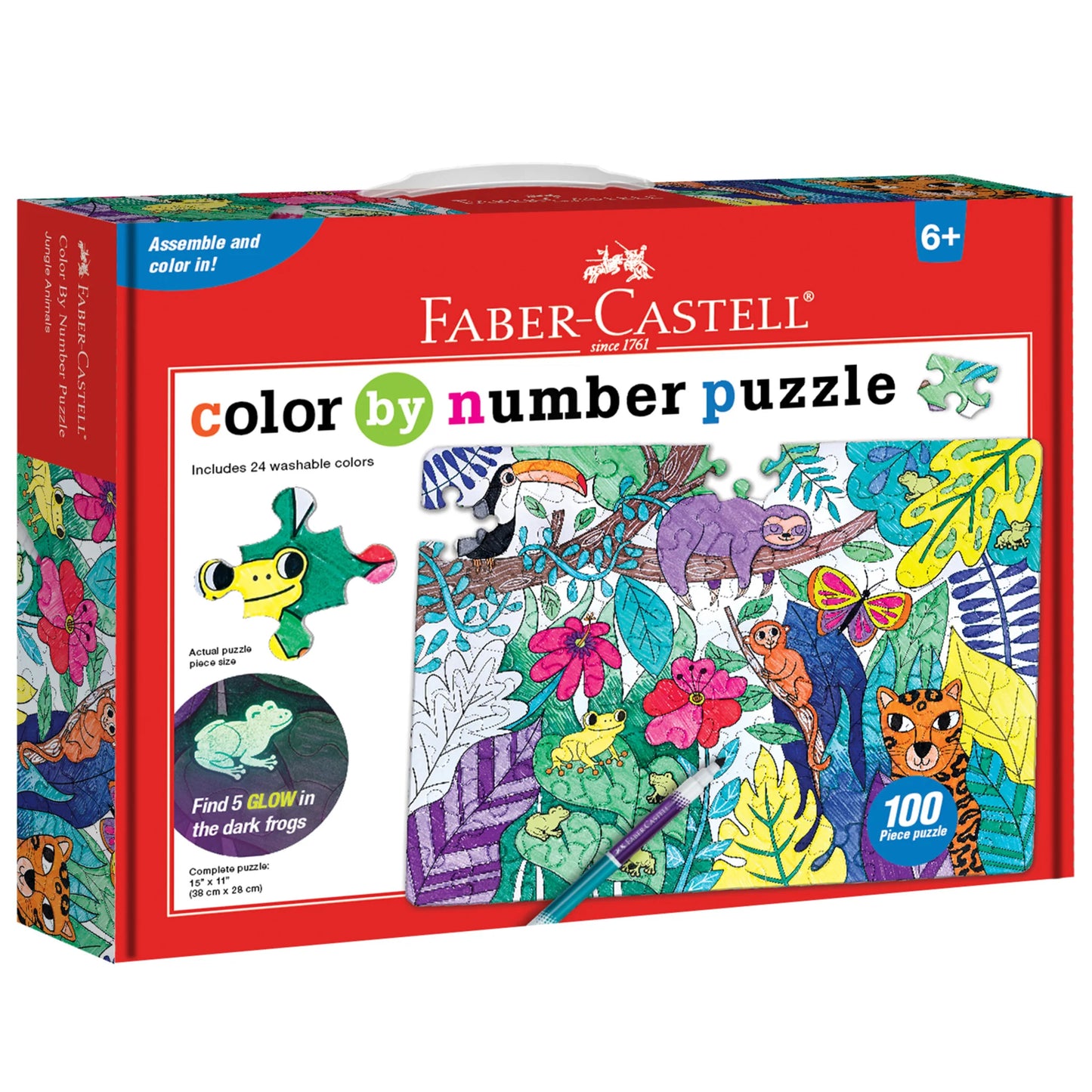 Color By Number Puzzle Jungle