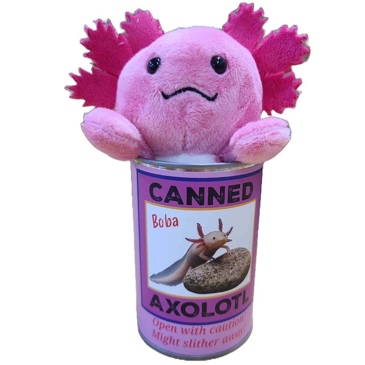Canned Axolotl | Stuffed Animal Plush w/Jokes