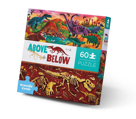 Above and Below 60 Pc Puzzle Dinosaur