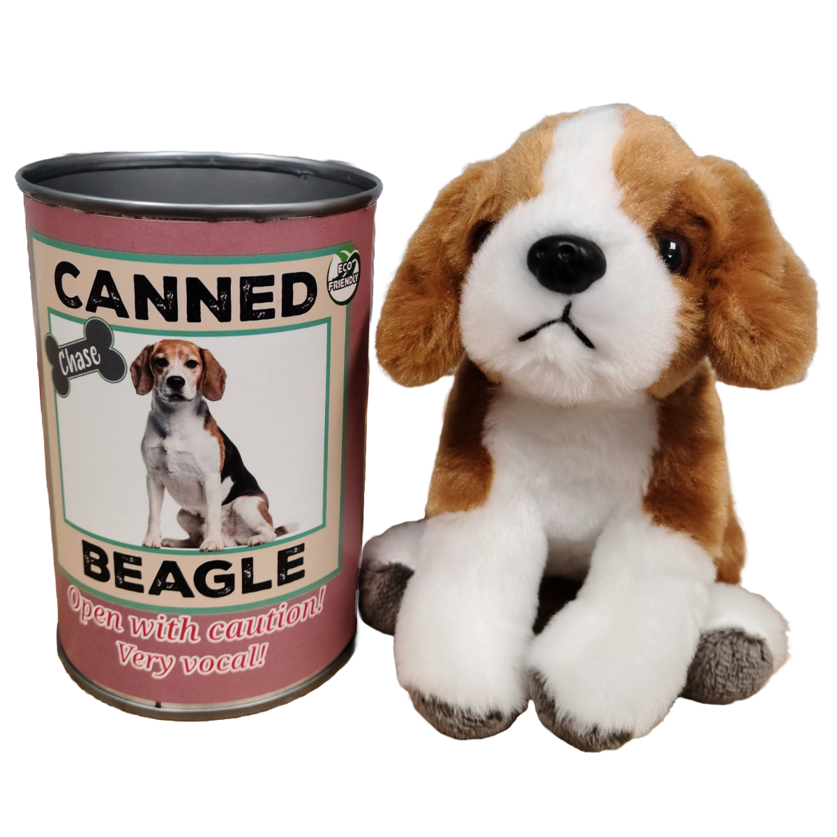 Chase the Canned Beagle Stuffed Animal Plush w/Jokes