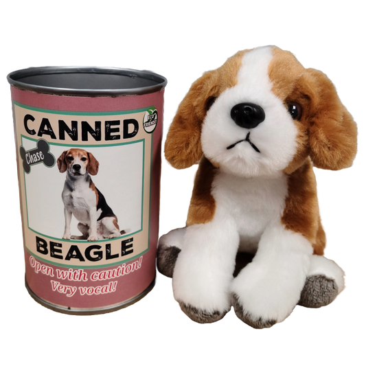 Chase the Canned Beagle Stuffed Animal Plush w/Jokes