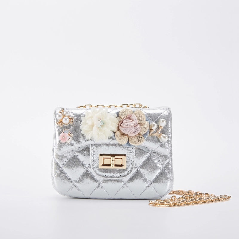 Quilted Purse - Silver