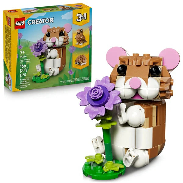 31376 Cute Hamster with a Flower