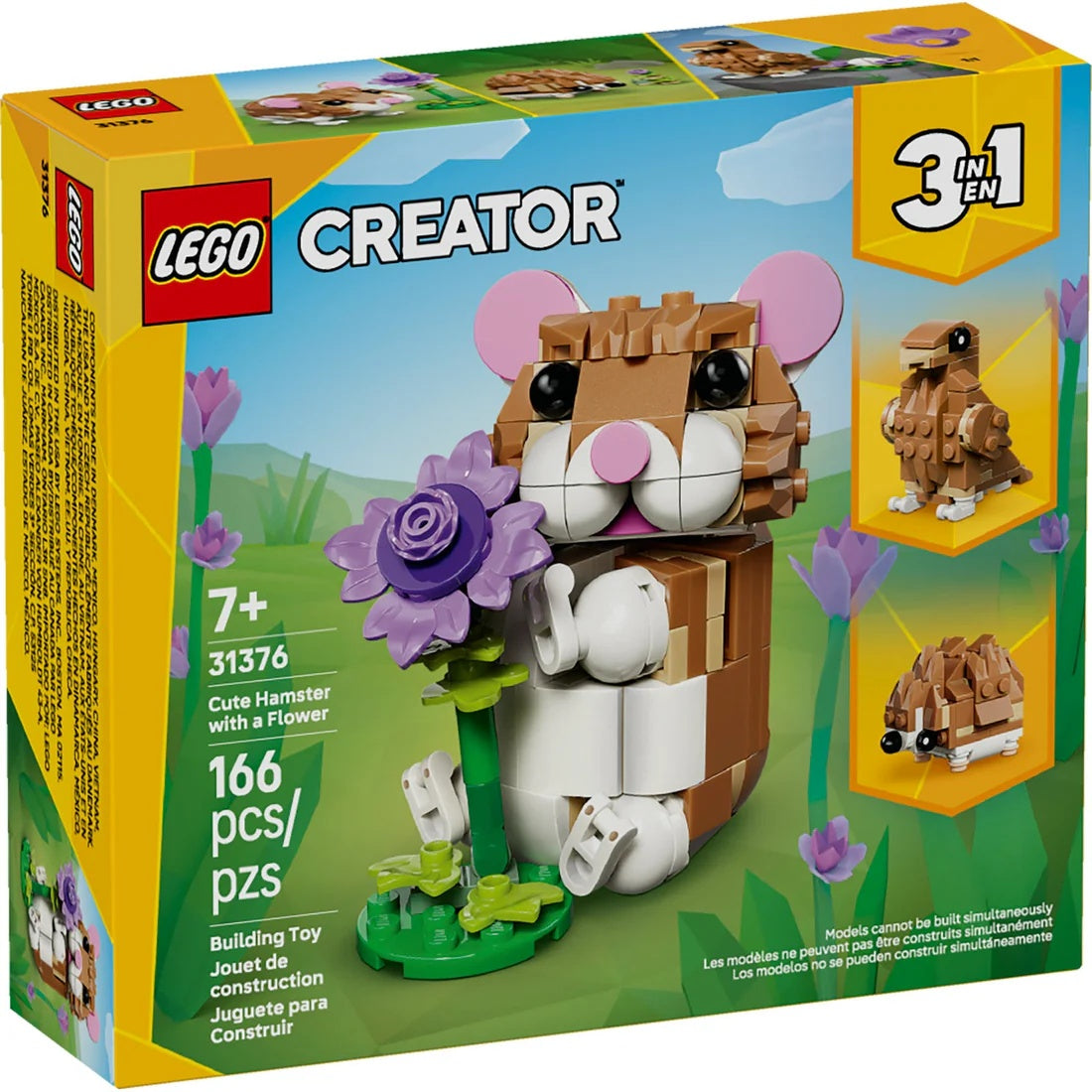 31376 Cute Hamster with a Flower