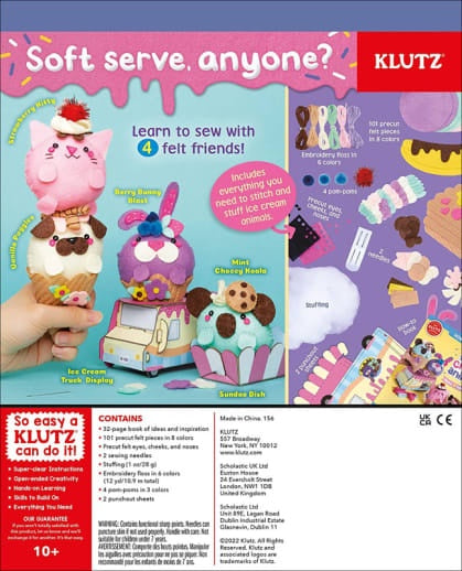 Sew Your Own Ice Cream Animals